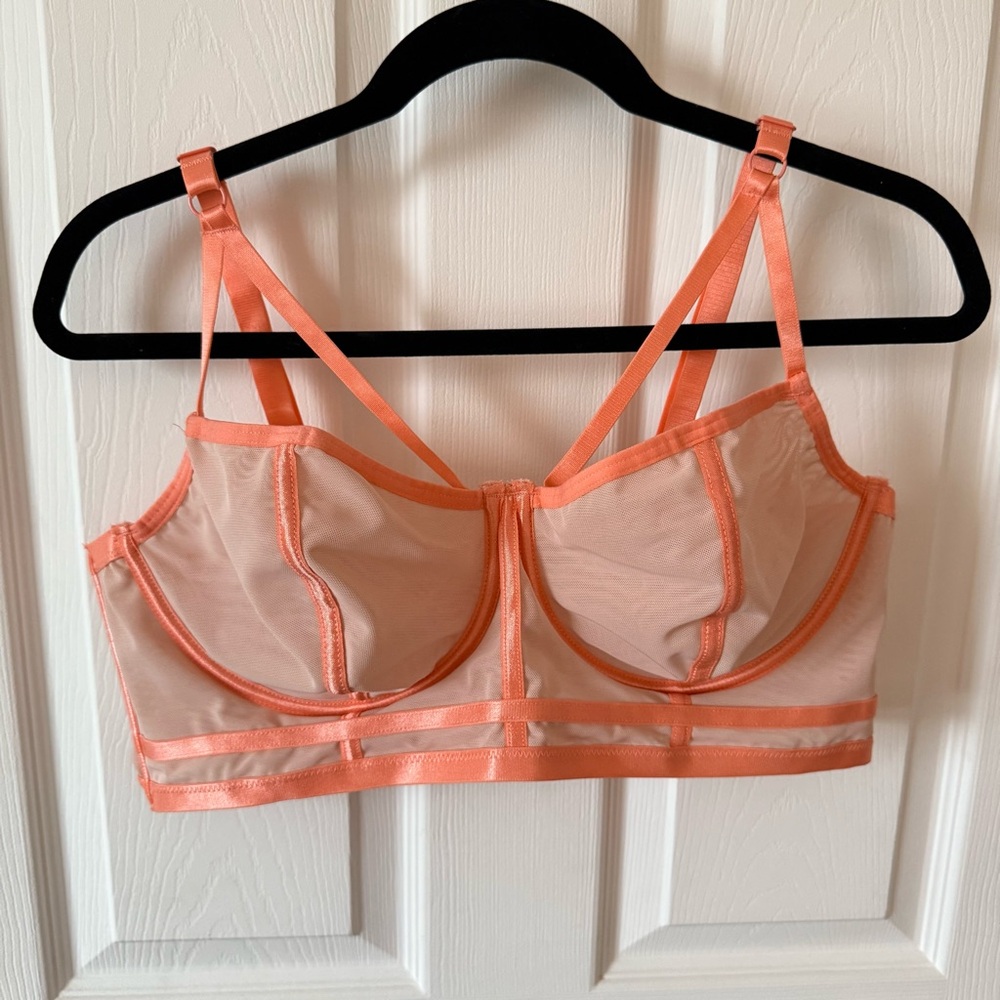 Torrid Peach Sheer Underwire Bralette